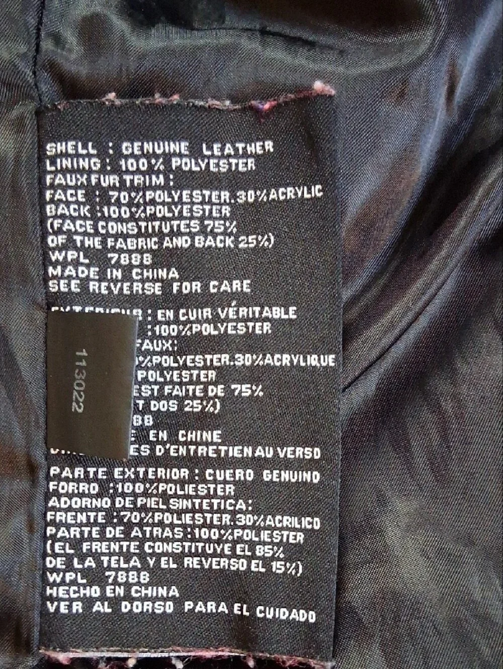 Michael Kors Black Leather Jacket with Sherpa Collar
